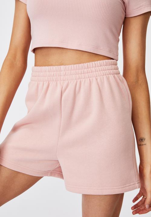 Factorie - Hype fleece short - silver pink