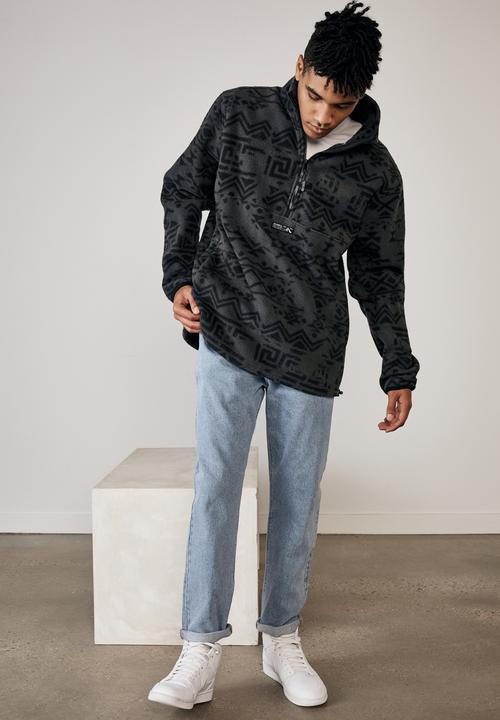 Factorie - Teddy 1/4 zip - black