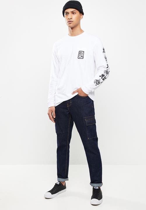 RVCA - Noodles long sleeve tee - white