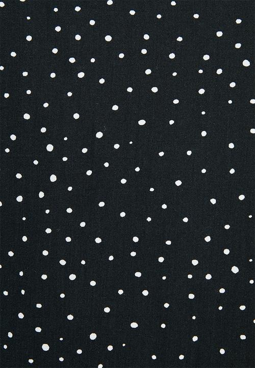 MILLA - Tie detail collar mini dress - black 
