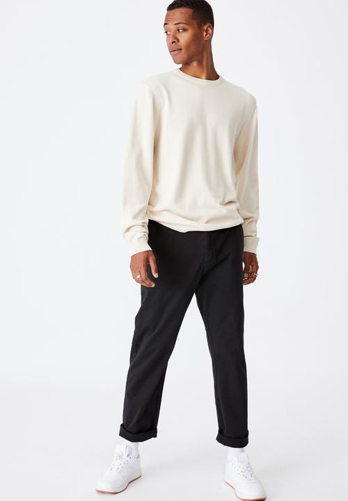 Cotton On - Lightweight crew knit - ecru