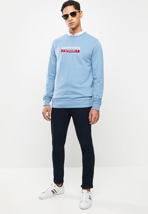 Tommy Hilfiger - Tjm essential split box crew - blue