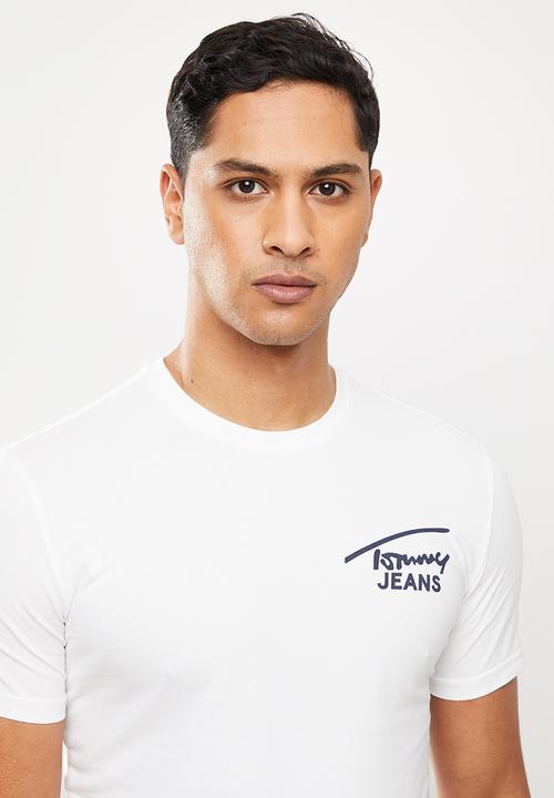 Tommy Hilfiger - Tjm stretch chest logo tee - white