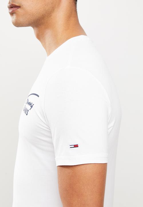 Tommy Hilfiger - Tjm stretch chest logo tee - white