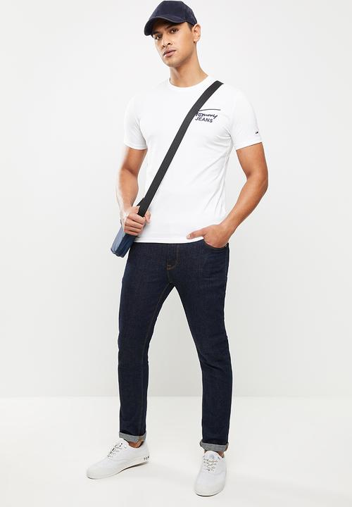 Tommy Hilfiger - Tjm stretch chest logo tee - white
