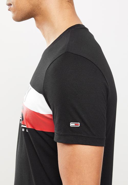 Tommy Hilfiger - Tjm contrast color tommy tee - black