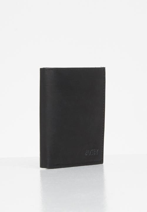 BUSBY - Paul mini bifold w/coin pkt - black