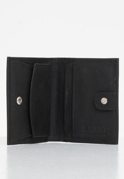 BUSBY - Paul mini bifold w/coin pkt - black