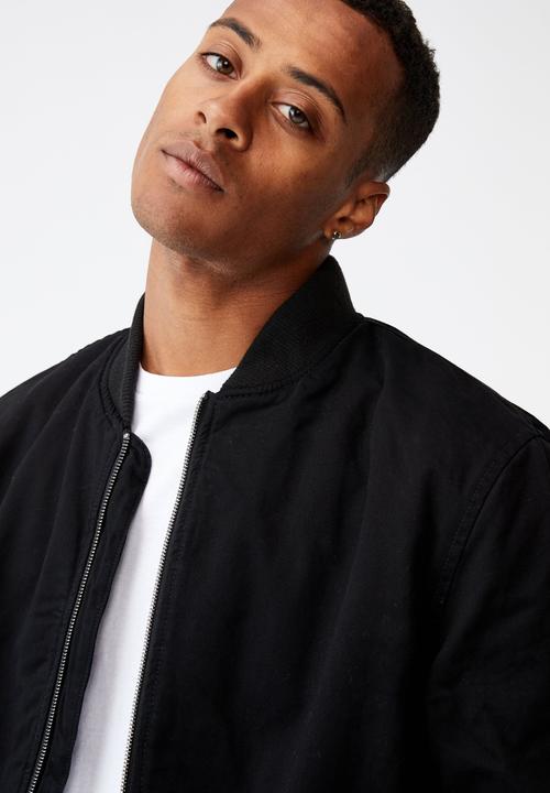 Cotton On - Twill bomber jacket - black
