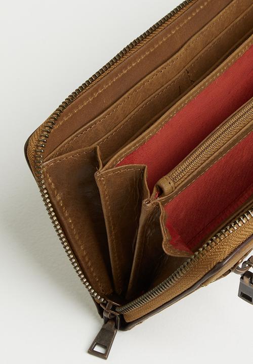 BUSBY - Zulu zip around purse - brown