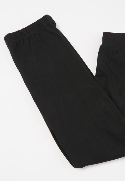Pop Candy - Long sleeve tee & pants pj set - black