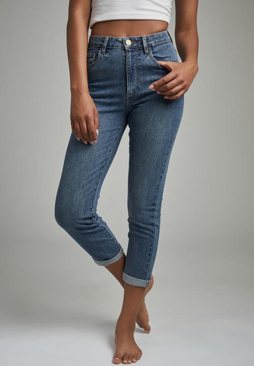 Cotton On - Stretch mom jean - lucky blue