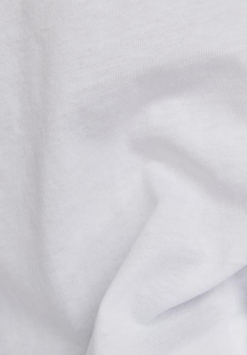 G-STAR - Backprint loose v-neck top - white