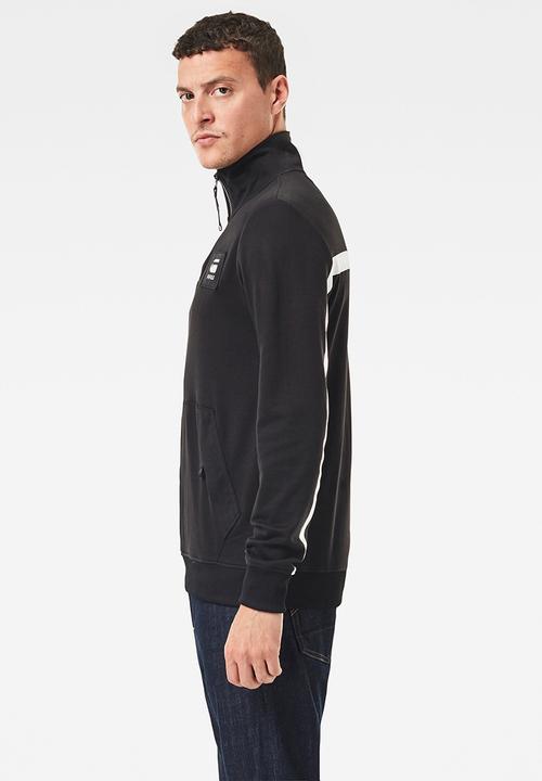 G-STAR - Half zip track tweeter t l\s - dk black