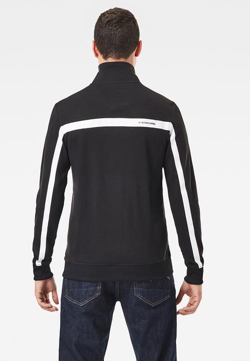 G-STAR - Half zip track tweeter t l\s - dk black