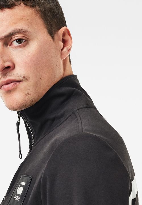 G-STAR - Half zip track tweeter t l\s - dk black