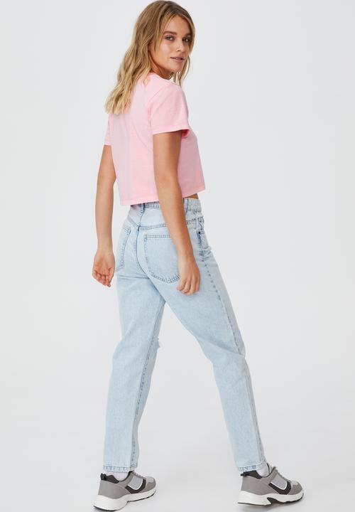 Cotton On - The baby tee - washed candy pink