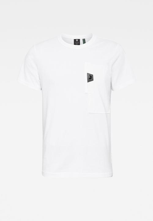 G-STAR - Utility pocket logo r t s\s - white