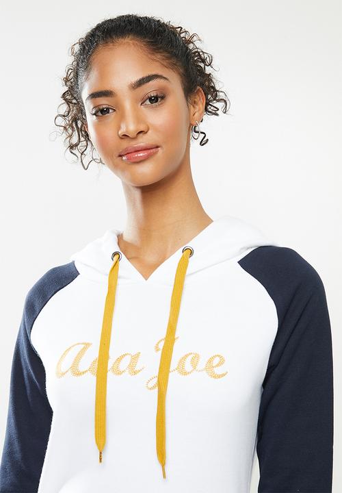 Aca Joe - Hoodie pocket dress - navy & white