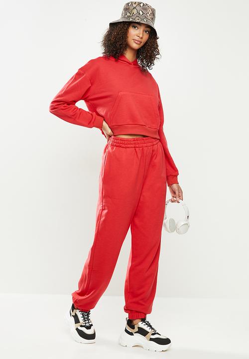 Blake - Cropped hoodie - red