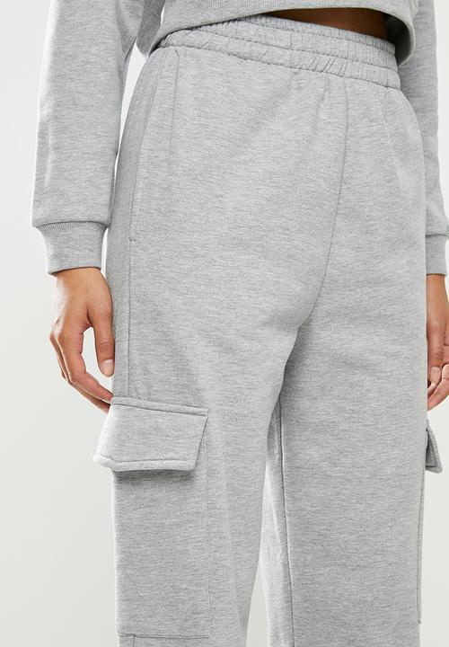 Blake - Fleece cargo jogger - grey 