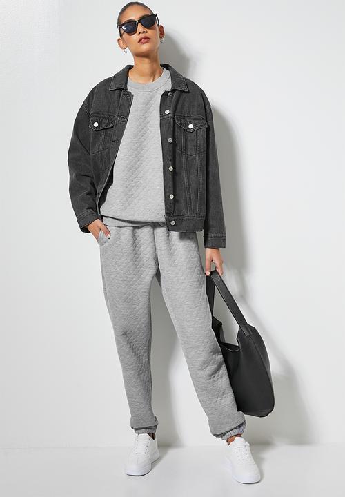 Superbalist - Quilted crew neck sweat - light grey 
