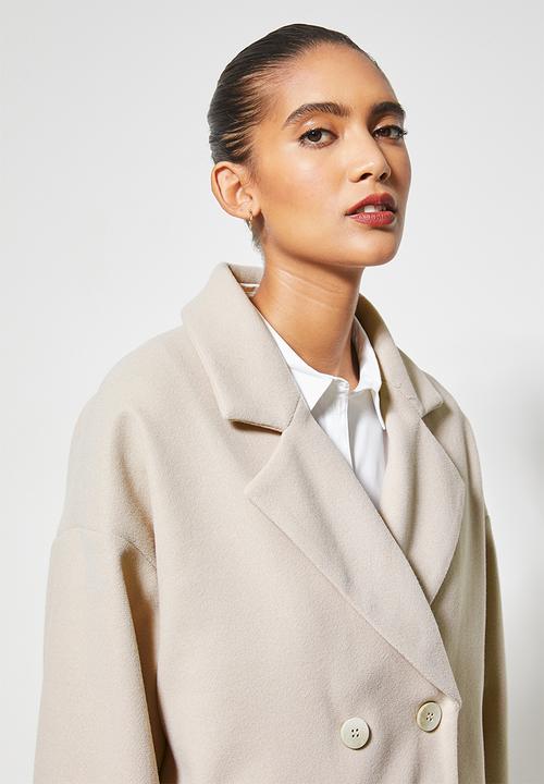 Superbalist - Double breasted blazer coat - stone