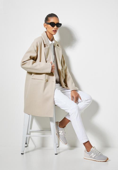 Superbalist - Double breasted blazer coat - stone