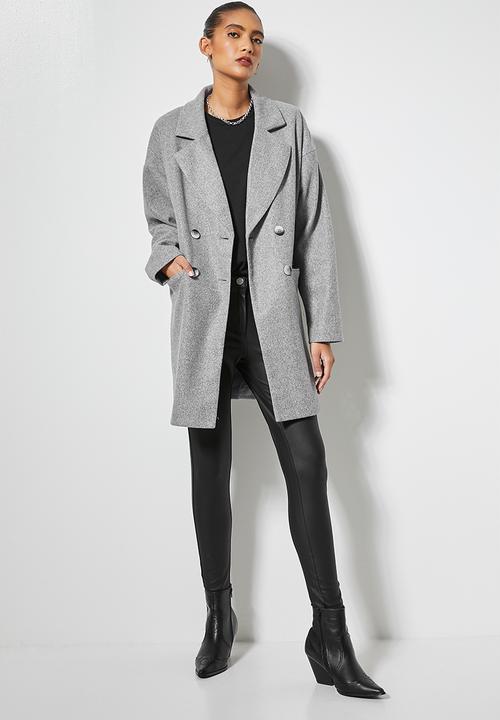 Superbalist - Double breasted blazer coat - light grey 