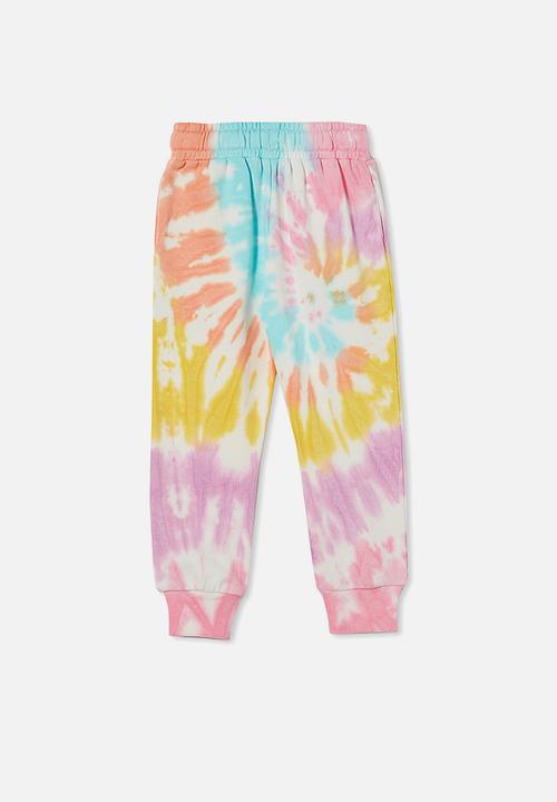 Cotton On - License marlo trackpant - lcn dis mickey/rainbow tie dye