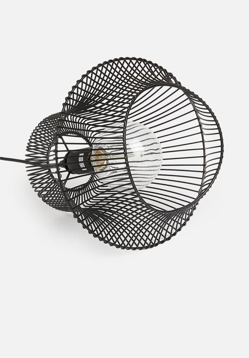 Sixth Floor - Terra wire pendant light - black