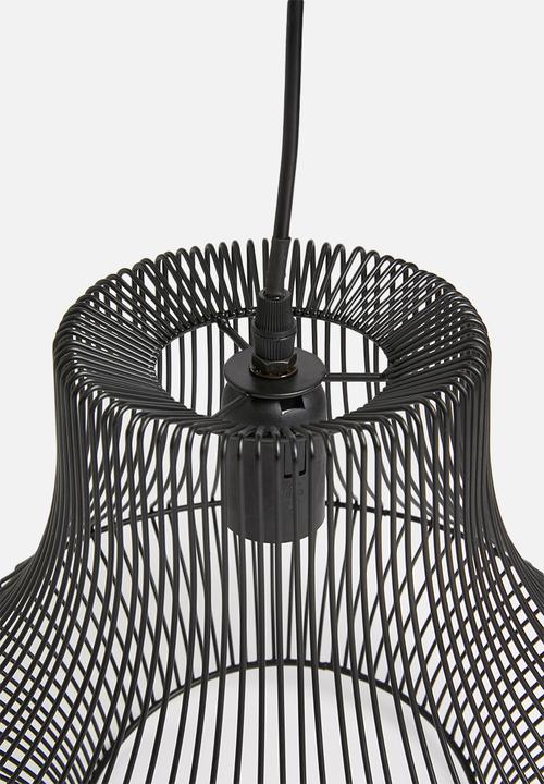 Sixth Floor - Terra wire pendant light - black