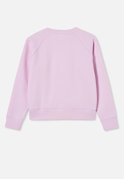 Cotton On - License boxy crew neck jumper - lcn dis disneyland gradient/pale violet