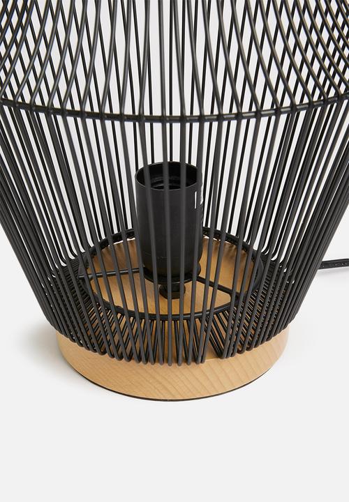 Sixth Floor - Terra wire table lamp - black