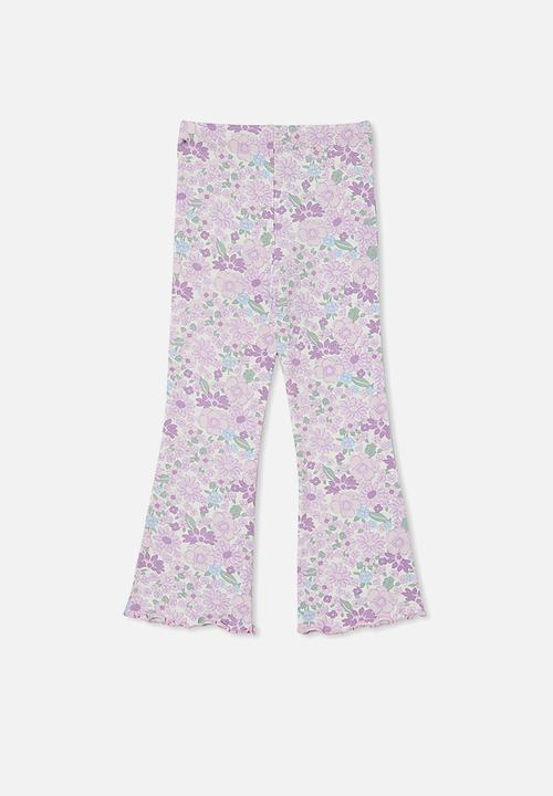 Cotton On - Francine flare pant - vanilla/retro blooms