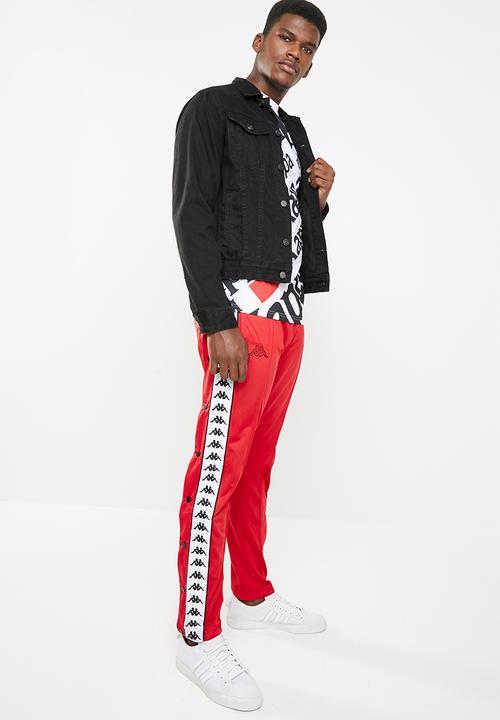KAPPA - Astoria snap pants - red