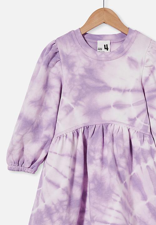 Cotton On - Flora long sleeve dress - purple