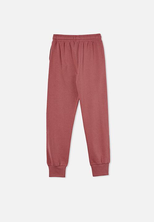 Cotton On - Mason trackpant - vintage berry