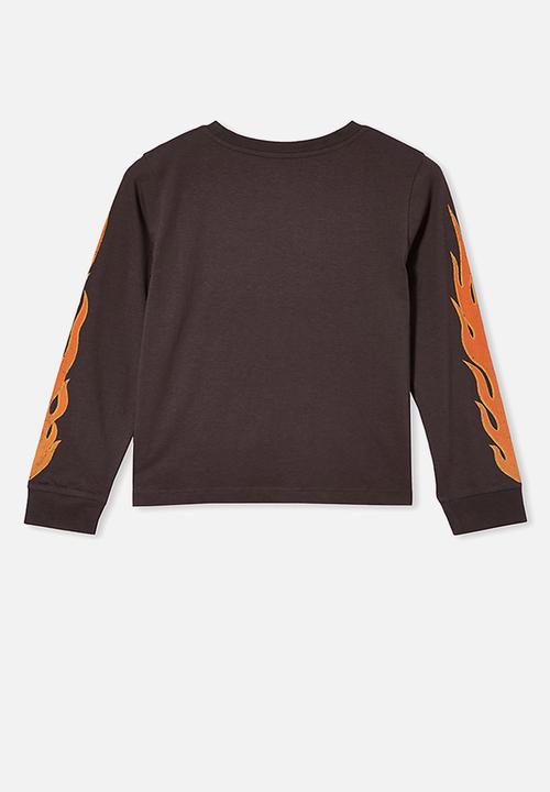 Cotton On - Girls classic long sleeve tee - brown