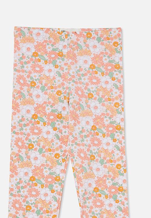 Cotton On - Alex legging - crystal pink/retro blooms