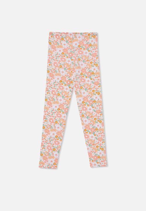 Cotton On - Alex legging - crystal pink/retro blooms
