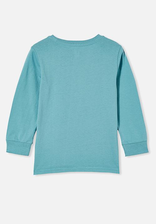 Cotton On - Tom long sleeve tee - blue ice/5 boroughs