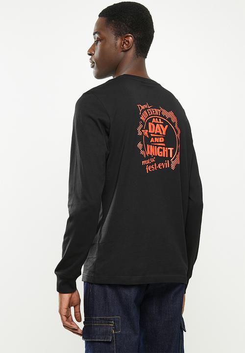 Diesel  - T-diegos-ls-k20 t-shirt- black