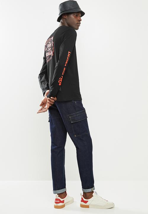 Diesel  - T-diegos-ls-k20 t-shirt- black