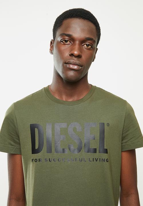 Diesel  - T-diego-logo T-shirt- olive