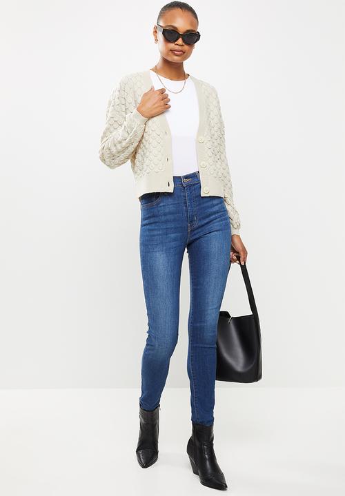 ONLY - Gillie long sleeve cardigan knit - stone