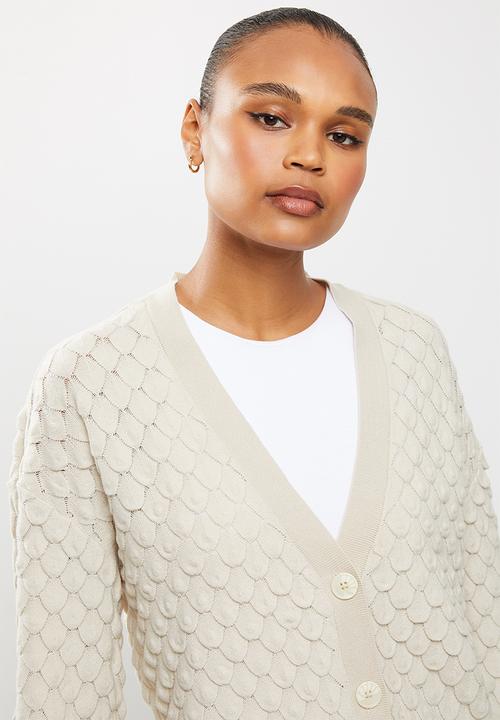 ONLY - Gillie long sleeve cardigan knit - stone