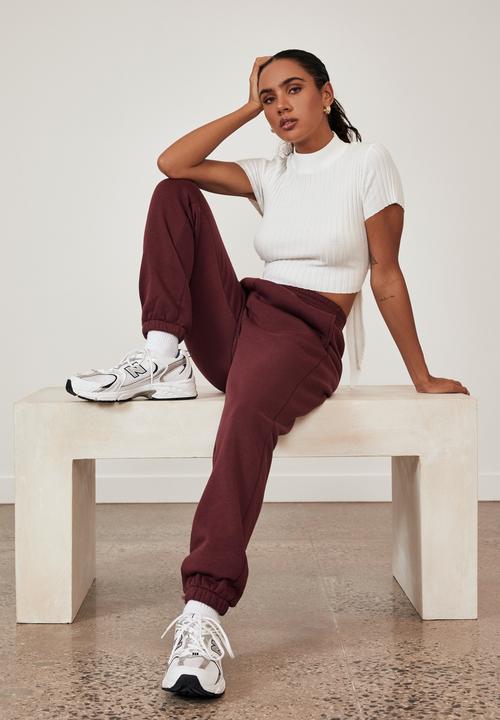 Factorie - Classic trackpants  - windsor wine