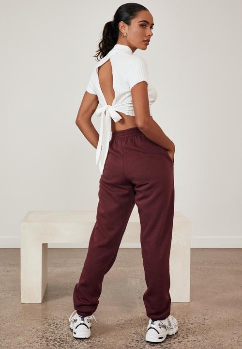 Factorie - Classic trackpants  - windsor wine