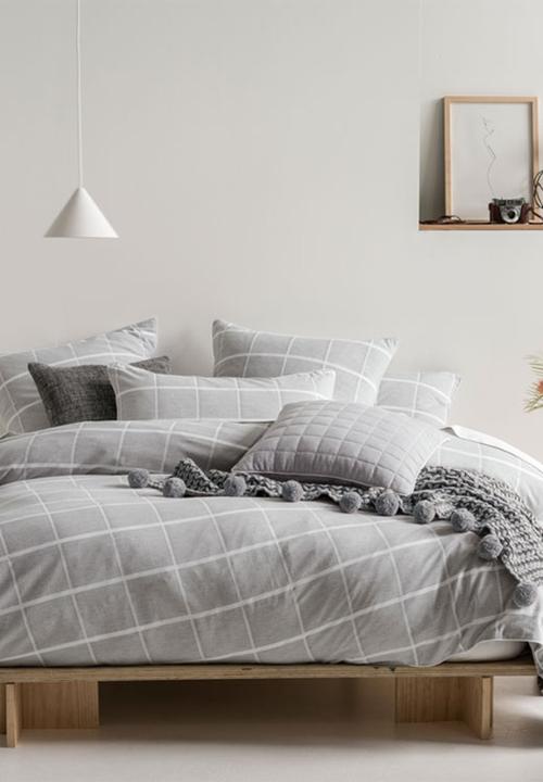 Linen House - Leonard duvet cover set - grey